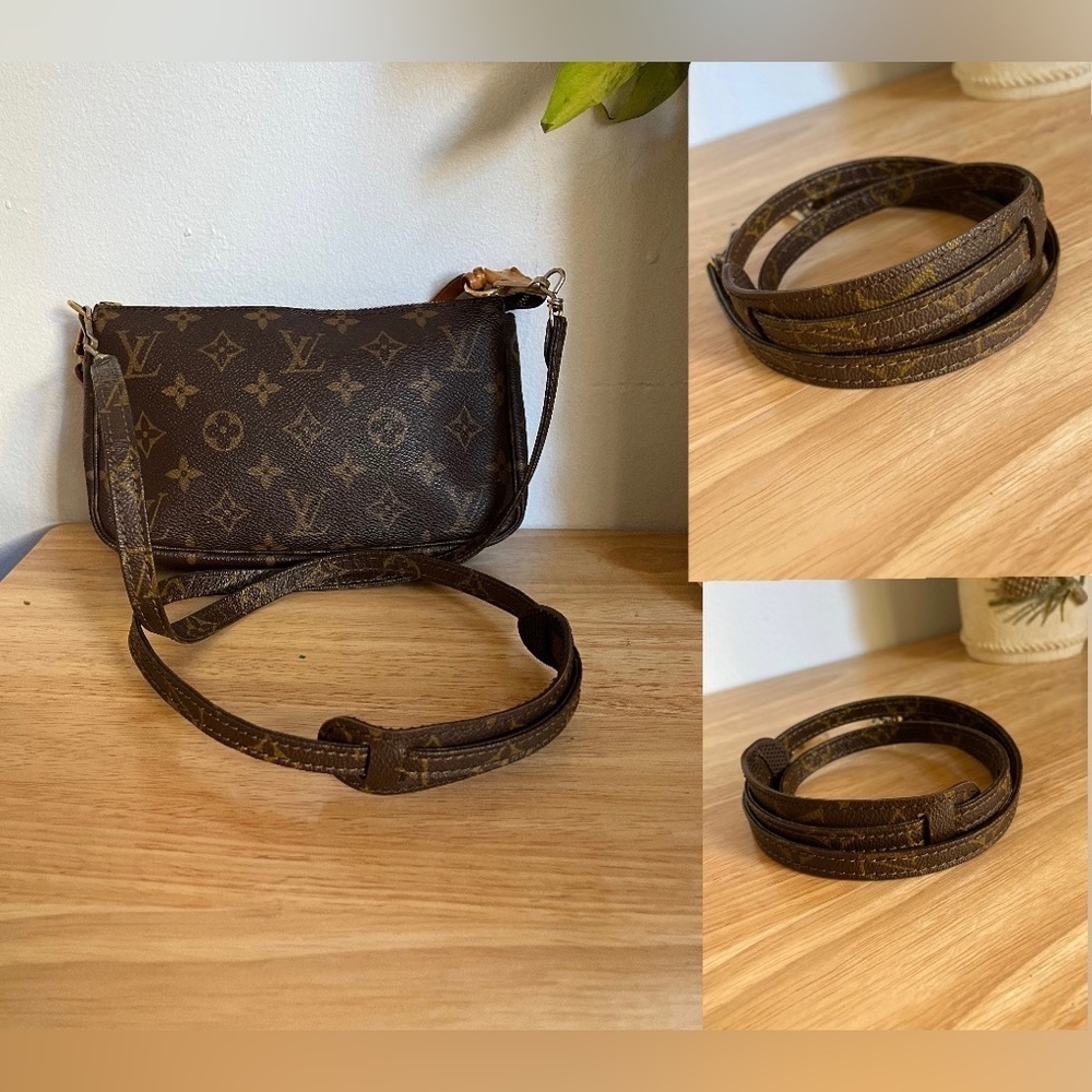 Louis Vuitton Brown Monogram upgraded Crossbody Bag strap